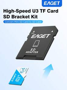 TF Card And SD Adapter Set – 64GB High-Speed U3 Storage Card, Class 10, A+ Chip, Widely Compatible With Smartphones, IP Cameras, Dash Cams, Laptops And Drones - 查看 2