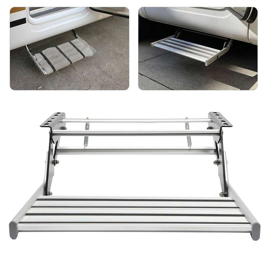 YUNRUX Single Step Manual Step Entry Step Motorhome Caravan RV Folding Pedal - A - View 1
