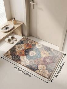 1pc Multi-Color Moroccan Style Living Room Rug. Suitable For Kitchen, Dining Room, Bedroom, Room Holiday Decor, Indoor/Outdoor, Office, Lobby, Non-Slip Doormat, Bathroom Rug, Hallway, Study Gaming Area Rug. - Multicolor - View 18
