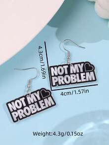1 Pair Creative Fun Quirky Unique Cute Cartoon Exquisite Fashion Slogan Acrylic Earrings For Women, Daily Wear, Holiday Party Jewelry - Multicolor - View 5