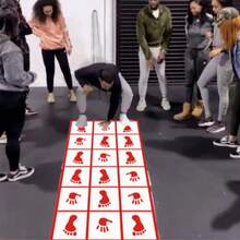 Large Team Game Floor Mat, Group Gathering Entertainment Props, Polyester Clear Printing Game Props, Fun Sensory Folding Floor Mat Made Of Polyester Fiber, Is A Body Coordination Game Accessory, Multi Person Interactive Balance Challenge - Multicolor - View 5