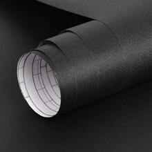 1Roll Thick Matte Black Contact Paper Self Adhesive Waterproof Removable Vinyl Wallpaper For Cabinet Countertop Shelf Kitchen Bedroom Decor - Black - View 15
