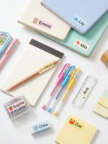 120/240pcs Personalized Name Stickers,School Personalized Name Stickers,Custom Labels With Cute Animal Designs, Ideal For School Stationery, Water Bottles - Multicolor - View 4