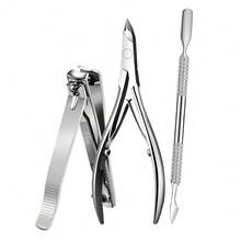 Bello Paratu 2/3/4Pcs/Set Nail Clippers Scissors Cuticle Trimmer Extremely Sharp Edge Cuticle Pusher Stainless Steel Cutter Remover Pedicure Manicure Fingernail Tools - Multicolor - View 10