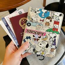 Snoopy可愛卡套 ID識別證套 保護殼 多款卡通護照夾 功能性卡夾 旅行便攜收納 開學季 - 彩色 - 查看 6
