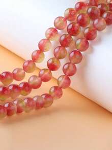 6 8 10mm Natural Stone Watermelon Crystal Beads Healing Stone For Jewelry Making Diy Bracelet Necklace Keychain Making Supplies Accessories - Multicolor - View 2