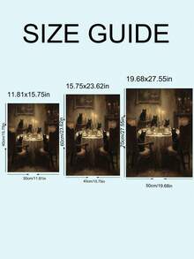1pc Gothic Black Cat Dinner Party Art, Dark Academia Cat Moody Victorian Animal Painting, Ideal Gift,Suitable For Bedroom,Living Room,Kitchen,Wall Arts,Wall Decor,Home Decor,Room Decor,Canvas Wall Art,Posters, Wall Art With Frame, Optional Frame - 1PCS - View 9