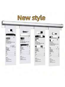 1pc Sliding Modular Menu Receipt Organizer, Wall-Mounted, Drill-Free Aluminum Kitchen And Restaurant Order Sorter, Suitable For Restaurants, Food Trucks And Other Locations To Store Receipts, Supports Hanging Various Receipts, Vouchers And Tickets - Multiple Styles - View 9