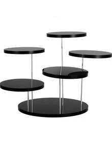 1pc Round 4/7/12-Tier Transparent Acrylic Multi-Layer Display Stand, Suitable For Blind Boxes, Small Figurines, Desserts And Cakes - Black - View 19