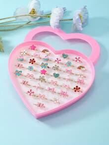 36pcs/set Girls Bow Decor Ring - Multicolor - View 5