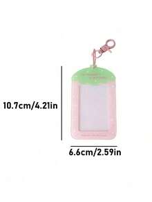 Minimalist Design Cute Cartoon Strawberry 3 Inch Card Holder, K-Pop Fan Hard Card Case, Bus Card Wallet, Student, Office And Daily Decorative Card Holder - Multiple Styles - View 9