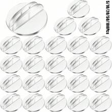 5/10/20/50/100pcs Transparent Table Card Holders, Mini Base Game Board Card Holders Cardboard Clips, Suitable For Wedding Party Number Display Stands - Transparent No. 2 - View 2