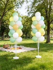 26pcs/14pcs/13pcs/7pcs Balloon Stand Set, Reusable, Telescopic & Adjustable Design, With Base, Suitable For Tabletop And Floor Display, Wedding & Birthday Party Decoration, Durable Material - A - View 9