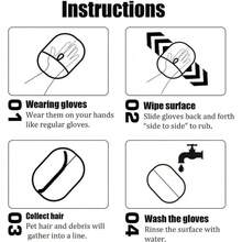 Double-Sided Glove For Pet Cleaning And Grooming With Hair Removal Feature LR-0347 - 查看 8