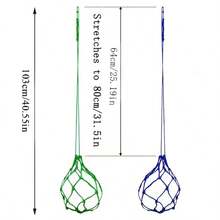 1 Portable Football Dribbling Training Device - Juggling Net Bag Nylon Net (Ball Not Included) - Blue - View 4