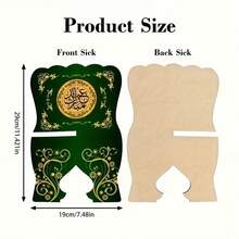 1 Set Stand Pajangan Lipat Kayu Hijau Elegan/Datar 2D/Stand Pajangan Baca Buku/Cocok untuk Membaca dan Berdoa/Dekorasi Rumah, Hadiah Suvenir - Aneka warna 1 - View 4