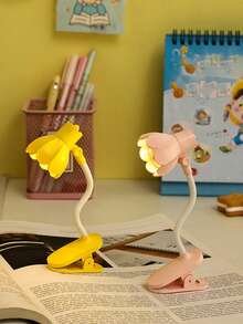 1pc Mini Book Light & Clip-On Flower Night Light – Decorative Book Light With Soft LED, Small Portable Accessory, Suitable For Home, Study, Desk Decor, Bedside Sleep Companion, Ideal Gift - Little Book Lamp - View 8