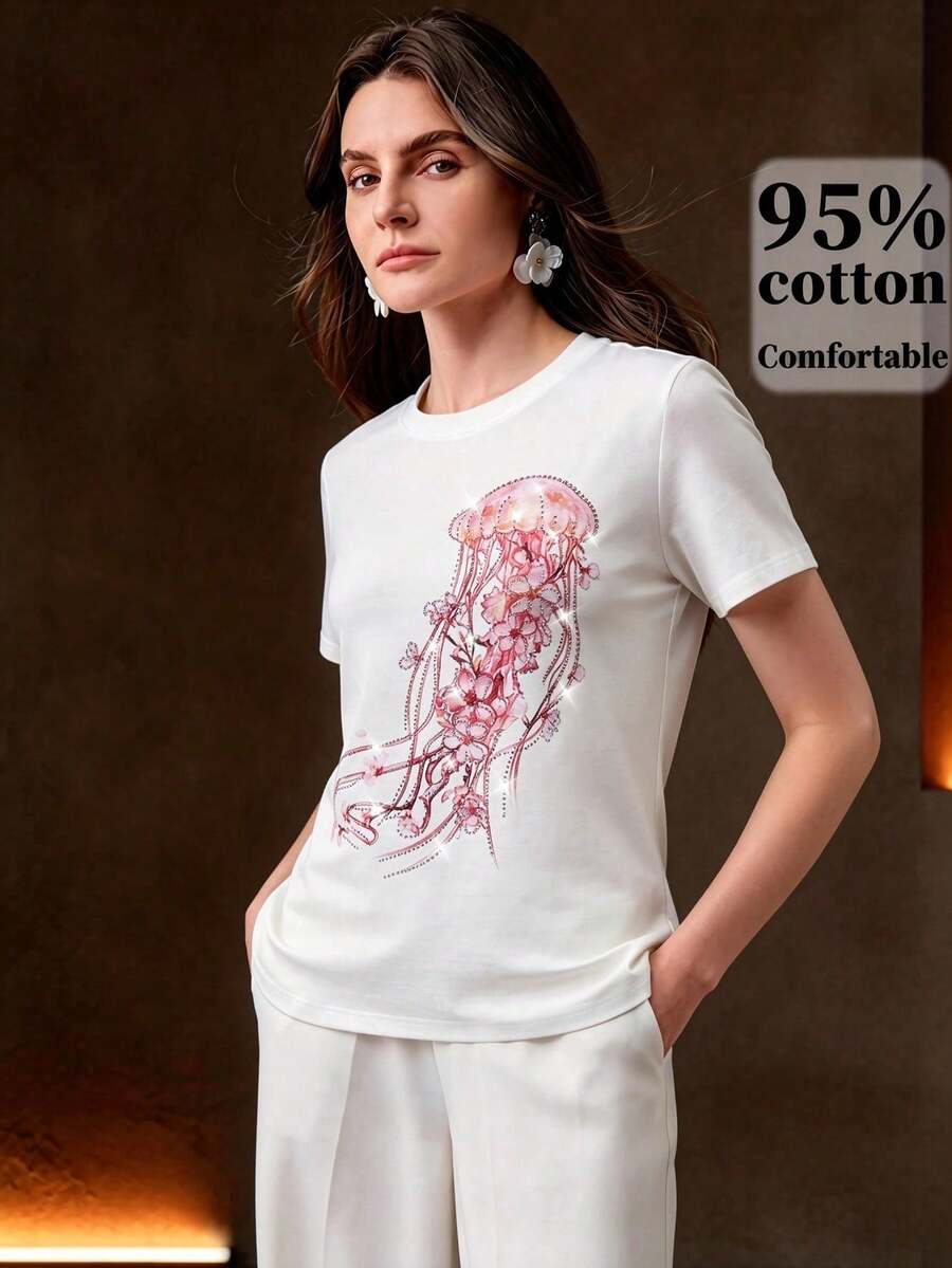 Women T-Shirts - 白色 7 - 查看 1