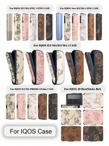 1PC For IQOS ILUMA ONE/ILUMA I ONE/New Iluma I One/ILUMA/ILUMA I /ILUMA PRIME/Iluma I Prime 20 HeatSticks BoX Series Protective Case, Fashionable Minimalist Cartoon Pattern Portable Storage Leather Sleeve, Full Protection Anti-Drop Anti-Fingerprint Wear-Resistant High-End Texture Hard Shell Soft Leather Dual Protection, Perfect Gift Choice, High-End Protective Shell, Unisex Fashion Accessory, Fashionable Patchwork Personalized Appearance Decoration, Business Casual Versatile Style, Precise Hole Position Perfect Fit, Couple Style Unisex, Iqos Series Dedicated Protective Shell, TEREA Storage Box - Brown Bear - View 3