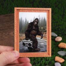 1pc Gangsta Cat Pattern Wooden Refrigerator Magnet, Craft Gift Suitable For Home Fridge And Mailbox Decoration! - one-size - View 23