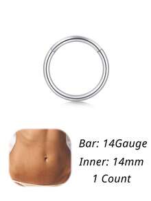 CIZME Clicker Belly Button Rings 14G(1.6mm) Gold Plated Belly Button Piercing Hoops 14G 6/7/8/10/12/14mm Inner Clicker Belly Button Rings For Women - Circular Ring - View 16