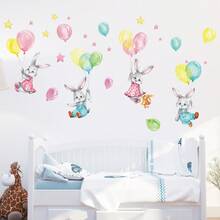 Balloon Animal Pattern Stickers, Self-Stick PVC Wall Decor, Easy Application For Kids Rooms & Nursery - Multicolor - View 8