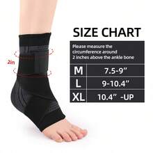 Adjustable Strong Compression Knitted Ankle Sleeves, Suitable For Daily Sports And Fitness, Protect Ankle Joints, Unisex - Black - View 3