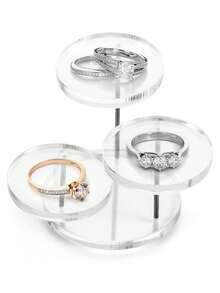 1pc Round 4/7/12-Tier Transparent Acrylic Multi-Layer Display Stand, Suitable For Blind Boxes, Small Figurines, Desserts And Cakes - Black - View 22