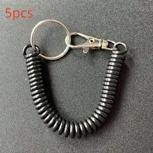 10pcs/2pcs/1pc Colorful Spiral Keychain Phone Cord Anti-Loss Lanyard EVA Spring Retractable Rope Strap Key Ring, Anti-Loss Rope, Bag Phone Lanyard - Multicolor - View 16