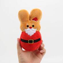 BIUBLIULAND 3Pcs 6 Inch Christmas Marshmallow Bunny Plush Toy Set, Cute Reindeer Snowman Santa Stuffed Animal Dolls, Soft Winter Holiday Festival Home Table Decor Xmas Tree Ornament Gift For Kids & Friends - Multicolor - View 7