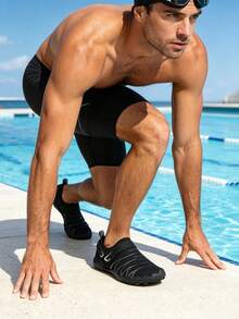 New Men Water Shoes Quick Dry Non-Slip Five Finger Shoes Outdoor Upstream Wading Swimming Barefoot Aqua Shoes Lightweight Sneakers - Black - View 6