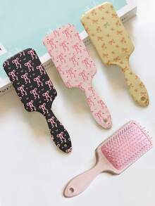 1 pièce Brosse à cheveux à coussin d'air imprimée papillon & fleur, peigne à dents larges mignon pour lissage et massage des cheveux pour femmes/étudiantes, accessoires pour cheveux - Multicolore - Voir 1