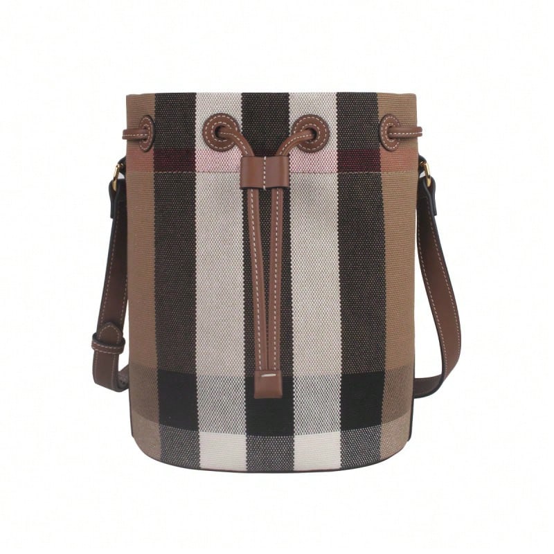 Tas Selempang Wanita Burberry Vintage Check 80840451 - Cokelat krem 80840451 - View 1