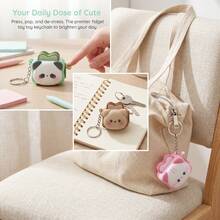 Cute Cartoon Mini Toaster Fidget Toy Keychain, Hand Crank Pop-Up Toast Machine Bag Charm Key Ring Gift - Unisex - View 5