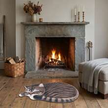 1pc, Washable Non-Slip Cute Sleeping Cat Print Velvet Carpet, Soft Non-Slip Washable Rug, Suitable For Cat Lovers, Applicable To Bedroom, Living Room, Nursery And Other Living Scenes, Atmospheric Home Decor, Daily All-Season Style, Carpet, Rug, Carpet Living Room, Kitchen Mat, Carpet For Bedroom, Bathroom Mat, Rug Bedroom, Room Decor, Rugs For Living Room, Kitchen Rug, Hallway Runner, Washable Rug, Boho Rug, - Multicolor - View 1