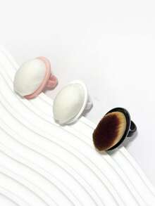 1 Peça Pincel de Limpeza de Pó de Unhas Estilo Anel Pequeno, Pincel de Pré-Tratamento de Unhas, Pincel de Limpeza com Cerdas Finas e Macias, Pincel para Pó Residual, Ferramenta de Cuidados com as Unhas - Multicolorido - Visão 4