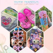 24000pcs 30-Grid (SS10) Flat Bottom Resin Rhinestone Set,DIY Craft Rhinestone Stickers,Craft Materials,Clothing Decoration,Jewelry Making,Suitable For Gift Box Embellishment,Name Tag Decoration,Comes With 4Pcs Jewelry Glues,Tweezers,Pen - A - View 10