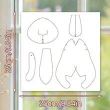 1件 DIY 手作兔子絨毛布偶圖案，手作絨毛布偶模板，適合初學者的簡單縫製圖案，簡易 DIY 模板（僅含縫製模板，不含絨毛布料，不含縫製材料包） - 兔子CR485 - 查看 2