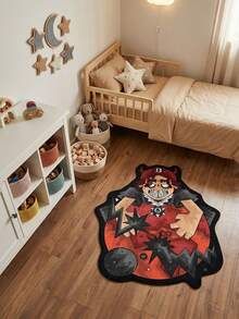 1pc Floor Mat/Rug (Rug, Carpet, Bath Mat, Bath Rug, Door Mat, Runners), Modern Creative Cartoon Fun INS Style Planet Mars Boy Alien Decorative Rug, Suitable For Bathroom, Kitchen, Entrance, Hallway, Bedside, Living Room, Bedroom, Etc., All-Season Machine Washable Soft Floor Mat, Aesthetic Home Decor - Multicolor - View 5