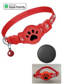 1pc Pet Cat Locator Collar Compatible With Apple Find My Tracker Reflective Collar, Adjustable Reflective Cat Collar, Pet Anti-Loss Device, 7-9 Inch Animal Print Design, Cat Specific Detachable Collar Not Compatible With Android - Multicolor - View 18
