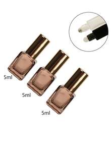 3 Peças/Conjunto Frasco Quadrado Fosco 3ml|5ml|10ml|15ml|20ml Âmbar/Preto Recarregável Perfume Óleo Essencial Loção Dispensador de Bola Rolante de Aço Inoxidável Frasco Portátil Simples Fragrância Óleo Medicinal Rolante de Massagem Frasco Vazio Vidro Transparente Espesso Proteção contra Luz Tampa de Alumínio - Multicolorido - Visão 23