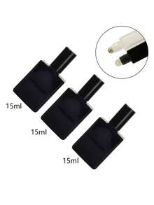 3 Peças/Conjunto Frasco Quadrado Fosco 3ml|5ml|10ml|15ml|20ml Âmbar/Preto Recarregável Perfume Óleo Essencial Loção Dispensador de Bola Rolante de Aço Inoxidável Frasco Portátil Simples Fragrância Óleo Medicinal Rolante de Massagem Frasco Vazio Vidro Transparente Espesso Proteção contra Luz Tampa de Alumínio - Multicolorido - Visão 38