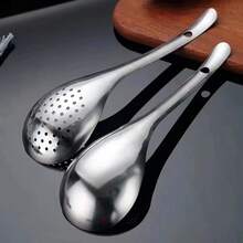 Stainless Steel Strainer Spoon Kitchen Colander Spoon Spoon Filter Strainer Food ScoopPerforated Skimmer Colander - View 3