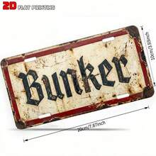 2DFLAT 1pc Bunker Fun Retro Sign, Holiday Decoration, Outdoor Wall Decor, Suitable For Yard, Porch, Garden, Patio, Fence Decoration And Creative Gift, 2D Flat Print, For Decorative Use Only - Multicolor - View 4