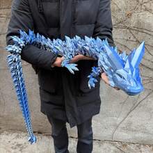 3D Printed Crystal Dragon Toy In 150cm, 84cm, 60cm Sizes, Flexible Joints, Vivid Colors, Perfect Home Office Decor And Creative Gift - Laser Green - View 2