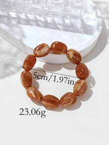 1/5 piezas Conjunto de pulseras de acrílico multicolor elegante y vintage de moda, adecuado para el uso diario de las mujeres - Multicolor - Ver 5