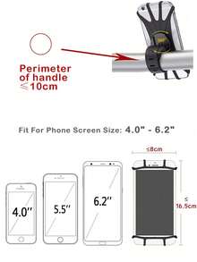 1pc 360° Rotating Silicone Baby Stroller Phone Holder, Fits 4 To 6.2 Inch Smartphones, Shockproof Hands-Free, Suitable For Travel, Soft And Secure Grip, Convenient For Parents - Multicolor - View 5