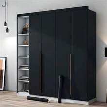 1Roll Thick Matte Black Contact Paper Self Adhesive Waterproof Removable Vinyl Wallpaper For Cabinet Countertop Shelf Kitchen Bedroom Decor - Black - View 5