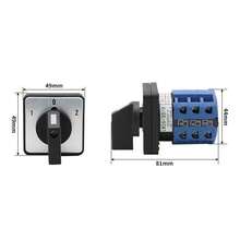 Reversible Rotary Key For Three-Phase Motors LW26-20A, 3 Positions Blue - one-size - View 2