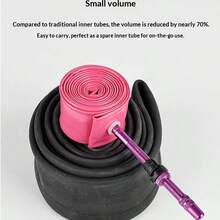 超輕量公路車內胎 45/65/85mm 長度 法式氣嘴 超輕 24G 自行車內胎 公路單車 TPU 內胎 - 彩色 - 查看 6